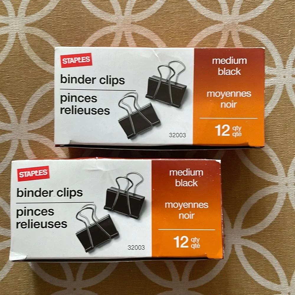 Staples Binder Clips 2 Boxes